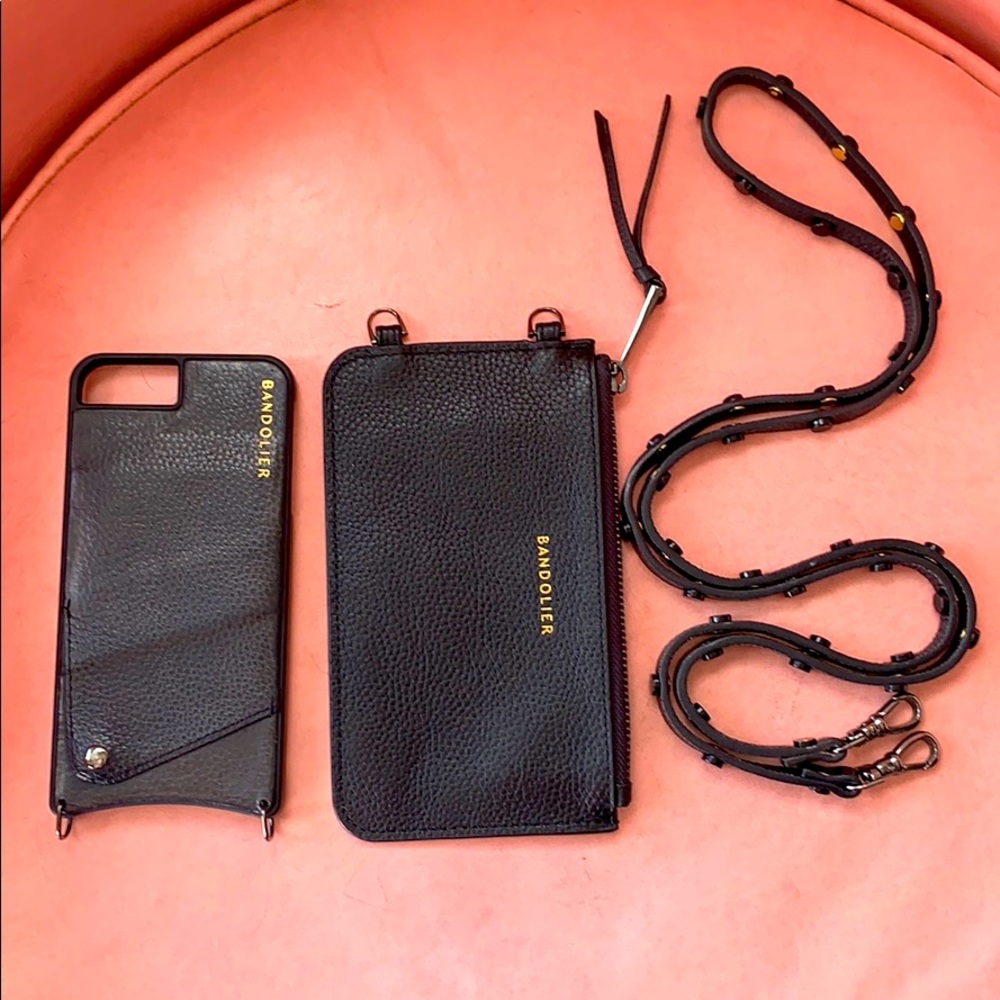iPhone 6/7 plus Bandolier leather case strap pouch